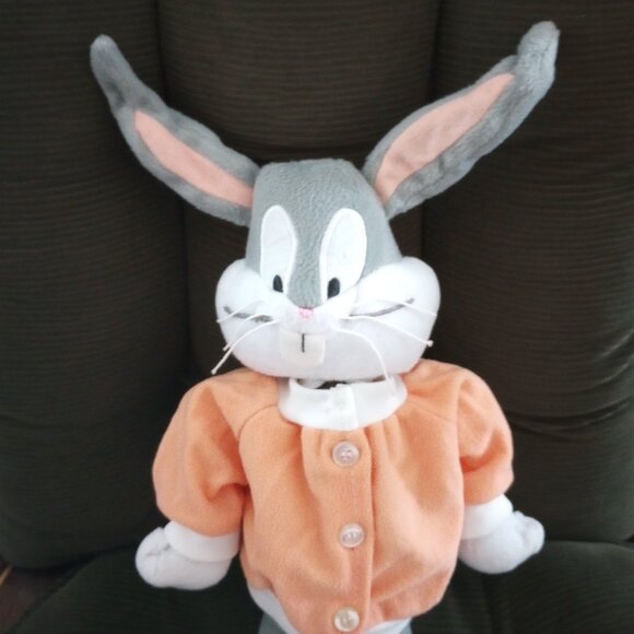 15" Bugs Bunny Rabbit Looney Tunes Plush, Restored and Redressed - Picture 3 of 10
